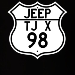 Highway Route Sign Jeep 1998 TJ X T Shirt