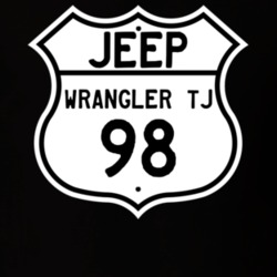 Highway Route Sign Jeep 1998 Wrangler TJ T Shirt