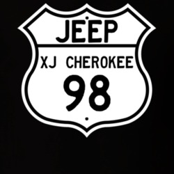 Highway Route Sign Jeep 1998 XJ Cherokee T Shirt