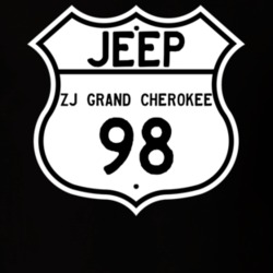 Highway Route Sign Jeep 1998 ZJ Grand Cherokee T Shirt