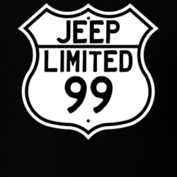 Highway Route Sign Jeep 1999 Limited T Shirt