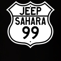 Highway Route Sign Jeep 1999 Sahara T Shirt