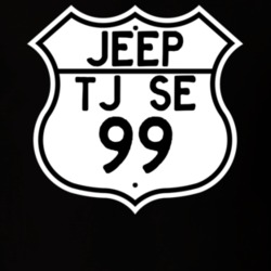 Highway Route Sign Jeep 1999 TJ SE T Shirt