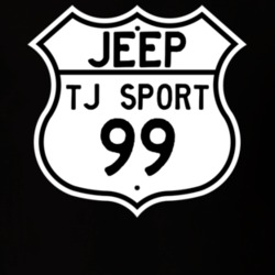 Highway Route Sign Jeep 1999 TJ Sport T Shirt
