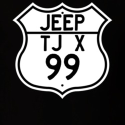 Highway Route Sign Jeep 1999 TJ X T Shirt