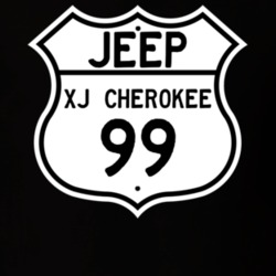 Highway Route Sign Jeep 1999 XJ Cherokee T Shirt
