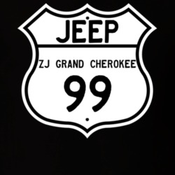 Highway Route Sign Jeep 1999 ZJ Grand Cherokee T Shirt