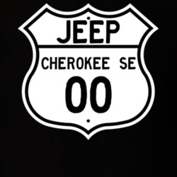 Highway Route Sign Jeep 2000 Cherokee SE T Shirt