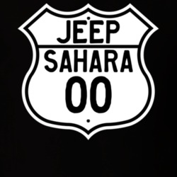 Highway Route Sign Jeep 2000 Sahara T Shirt
