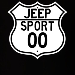 Highway Route Sign Jeep 2000 Sport T Shirt