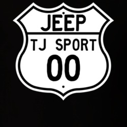 Highway Route Sign Jeep 2000 TJ Sport T Shirt