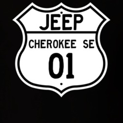 Highway Route Sign Jeep 2001 Cherokee SE T Shirt