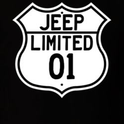 Highway Route Sign Jeep 2001 Limited T Shirt