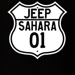 Highway Route Sign Jeep 2001 Sahara T Shirt