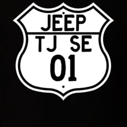 Highway Route Sign Jeep 2001 TJ SE T Shirt