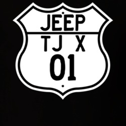 Highway Route Sign Jeep 2001 TJ X T Shirt