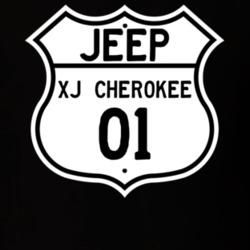 Highway Route Sign Jeep 2001 XJ Cherokee T Shirt