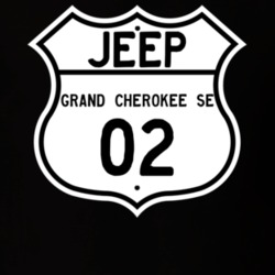 Highway Route Sign Jeep 2002 Grand Cherokee SE T Shirt