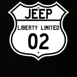 Highway Route Sign Jeep 2002 Liberty Limited T Shirt