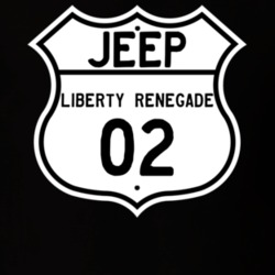 Highway Route Sign Jeep 2002 Liberty Renegade T Shirt