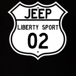 Highway Route Sign Jeep 2002 Liberty Sport T Shirt