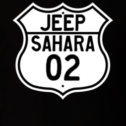 Highway Route Sign Jeep 2002 Sahara T Shirt