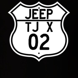 Highway Route Sign Jeep 2002 TJ X T Shirt
