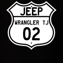 Highway Route Sign Jeep 2002 Wrangler TJ T Shirt