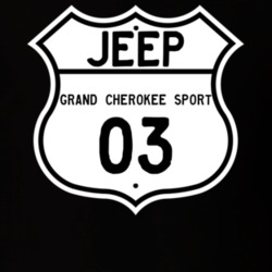 Highway Route Sign Jeep 2003 Grand Cherokee Sport T Shirt