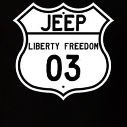 Highway Route Sign Jeep 2003 Liberty Freedom T Shirt