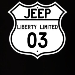 Highway Route Sign Jeep 2003 Liberty Limited T Shirt