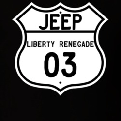 Highway Route Sign Jeep 2003 Liberty Renegade T Shirt