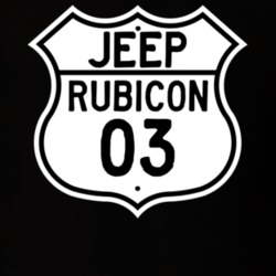 Highway Route Sign Jeep 2003 Rubicon T Shirt