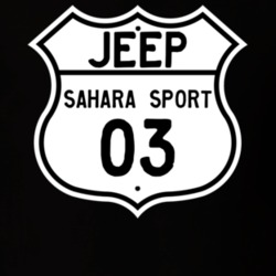 Highway Route Sign Jeep 2003 Sahara Sport T Shirt