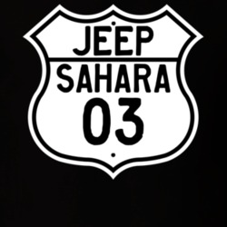 Highway Route Sign Jeep 2003 Sahara T Shirt