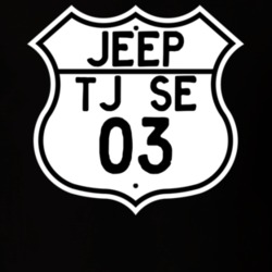Highway Route Sign Jeep 2003 TJ SE T Shirt