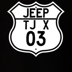 Highway Route Sign Jeep 2003 TJ X T Shirt