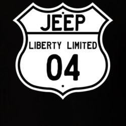 Highway Route Sign Jeep 2004 Liberty Limited T Shirt