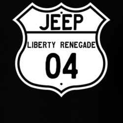 Highway Route Sign Jeep 2004 Liberty Renegade T Shirt