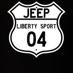 Highway Route Sign Jeep 2004 Liberty Sport T Shirt