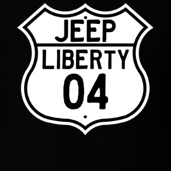 Highway Route Sign Jeep 2004 Liberty T Shirt