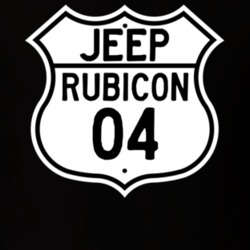 Highway Route Sign Jeep 2004 Rubicon T Shirt