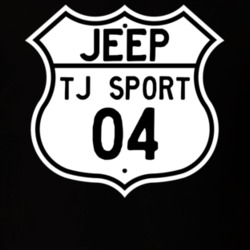 Highway Route Sign Jeep 2004 TJ Sport T Shirt