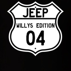 Highway Route Sign Jeep 2004 Willys Edition T Shirt