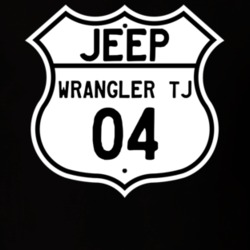 Highway Route Sign Jeep 2004 Wrangler TJ T Shirt