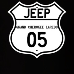 Highway Route Sign Jeep 2005 Grand Cherokee Laredo T Shirt