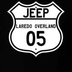 Highway Route Sign Jeep 2005 Laredo Overland T Shirt