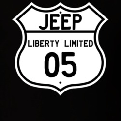 Highway Route Sign Jeep 2005 Liberty Limited T Shirt
