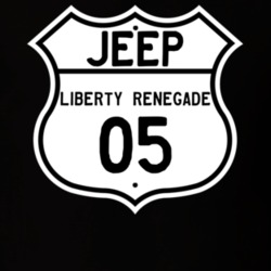 Highway Route Sign Jeep 2005 Liberty Renegade T Shirt