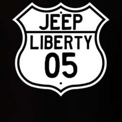 Highway Route Sign Jeep 2005 Liberty T Shirt